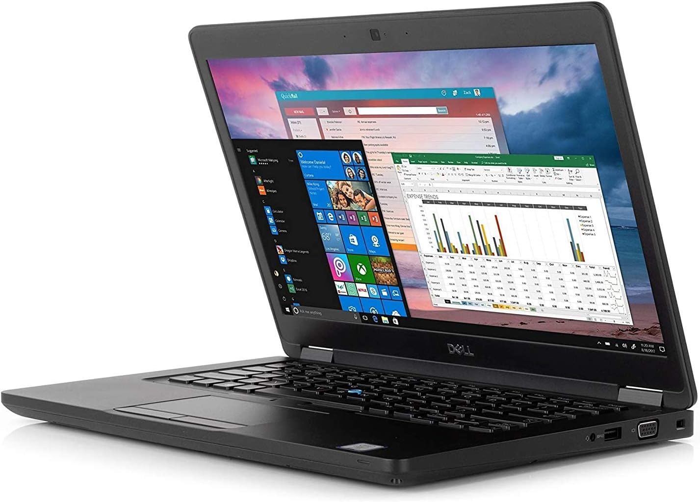 Dell Latitude 5490 black business laptop 14 inch front view