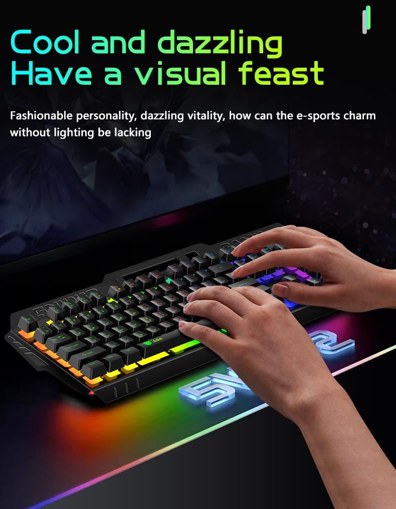 ASA IRON Gaming Keyboard and Mouse RGB Combo