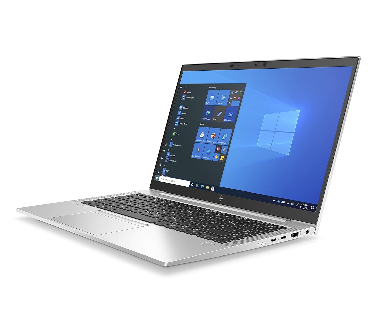 لابتوب HP EliteBook 840 G5 مجدد بشاشة 14 بوصة ومعالج Intel Core i7 الجيل الثامن وذاكرة 16 جيجابايت وقرص SSD 512 جيجابايت وكارت رسوم Nvidia GeForce باللون الفضي