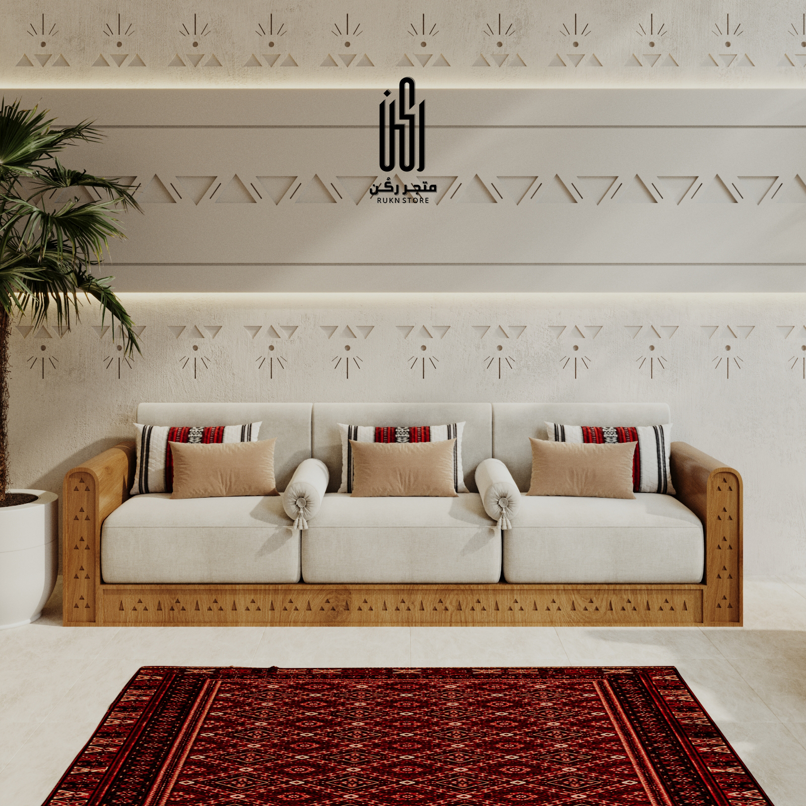 كنب جلسات نجدي ثلاثة انفار- موديل KN304
