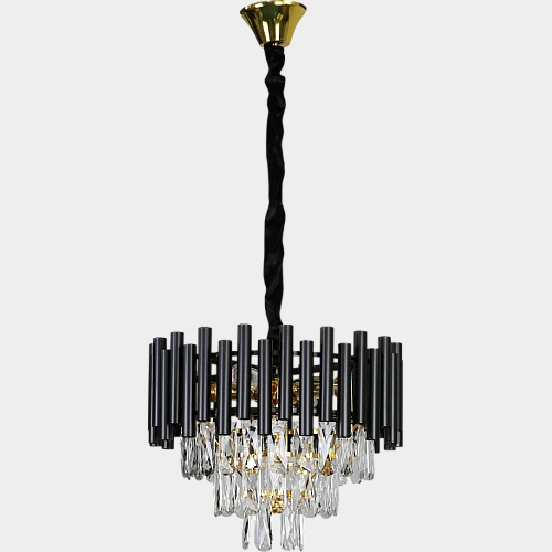  نجف مودرن اسود مع ذهبي قطر 40 سم E14*5L 