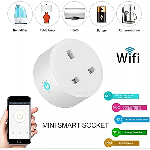  فيش ذكي ثلاثي ابيض متنقل تحكم عن بعد WiFi سهل الاستخدام يعمل باللمس تحكم بالجوال متوافق مع اليكسا وجوجل هوم توفل 
