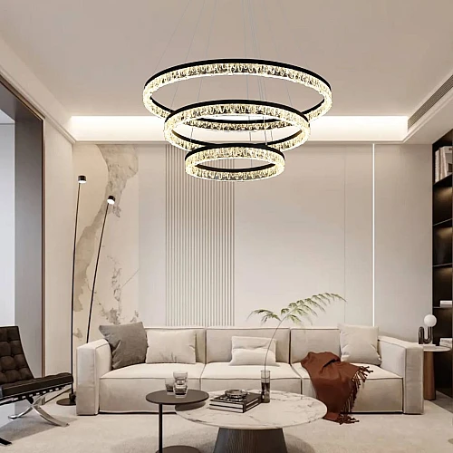  نجف مودرن قطر 40*60*80 سم أسود لون الانارة 3اضاءات 125 واط 