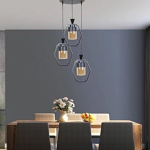  علاقي مودرن اسود E27*3 