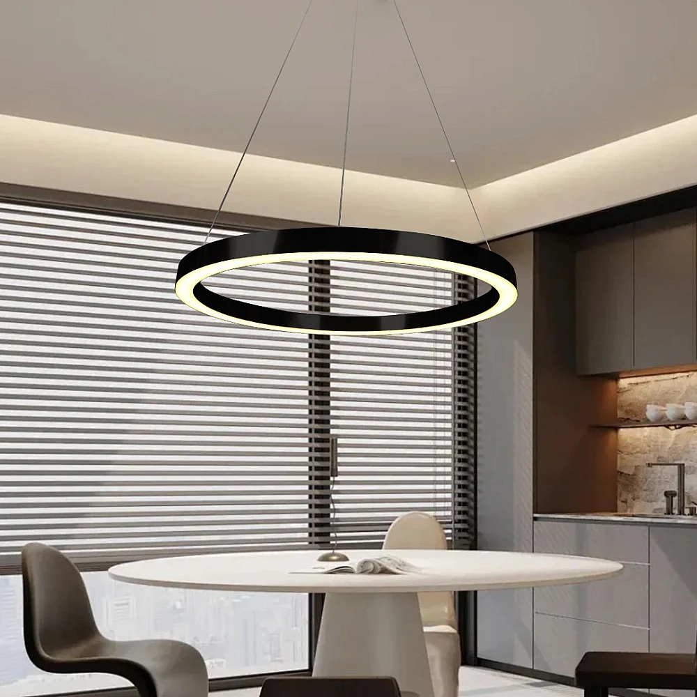  نجف مودرن زيتي قطر 80 سم لون الانارة اصفر 