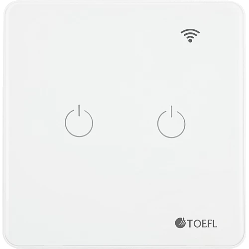  مفتاح الذكي ثنائي تحكم عن بعد WiFi سهل الاستخدام يعمل باللمس تحكم بالجوال متوافق مع اليكسا وجوجل هوم توفل 