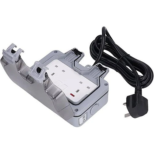  غطاء فيش جداري بارز خارجي ثنائي مقاوم للماء و الغبار معيار IP66 توفل 