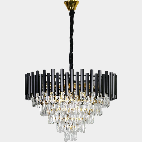  نجف مودرن اسود مع ذهبي قطر 60 سم E14*9L 
