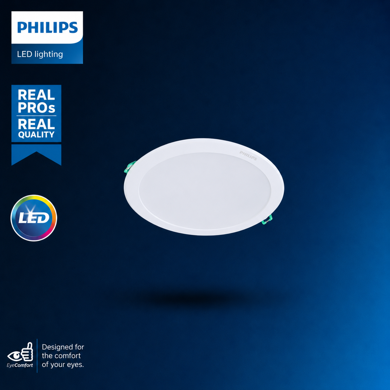  بنل ( 6 بوصة - 15 سم ) 15 واط لون الانارة ابيض IP44 ضمان 5 سنوات PHILIPS 