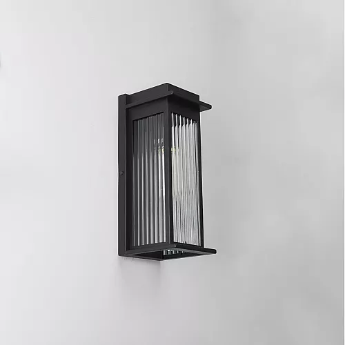  فانوس جداري خارجي زجاجي اسود E27 