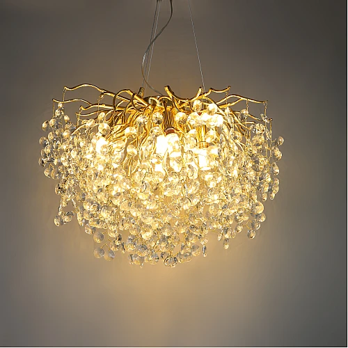 نجف مودرن ذهبي شفاف E14*10L قطر 60 سم 