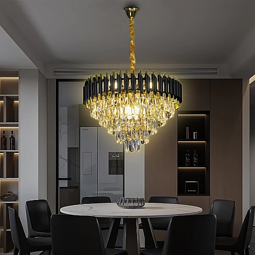  نجف أسود مع ذهبي قطر 60 سم E14*9L 