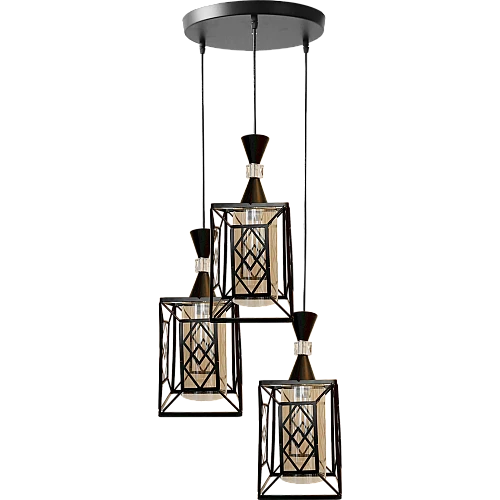  علاقي مودرن اسود E27*3 