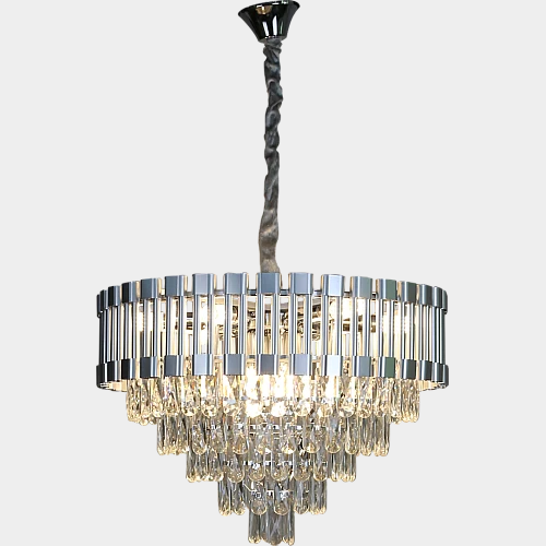  نجف مودرن فضي قطر 60 سم E14*9L 