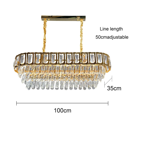  نجف مودرن ذهبي E14*10 مقاس 800*300 ملم 