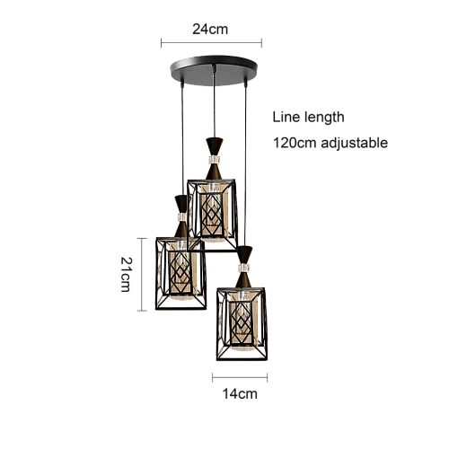  علاقي مودرن اسود E27*3 