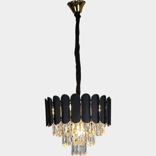  نجف مودرن اسود مع ذهبي قطر 40 سم E14*5L 