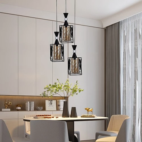  علاقي مودرن اسود E27*3 