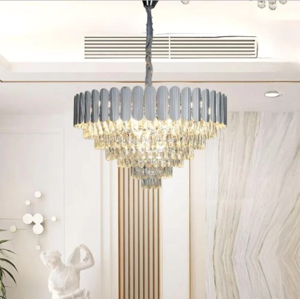  نجف مودرن فضي قطر 80 سم E14*15L 