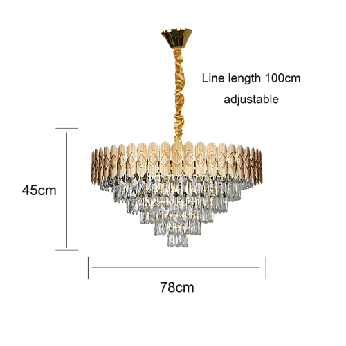  نجف مودرن ذهبي قطر 80 سم E14*15L 