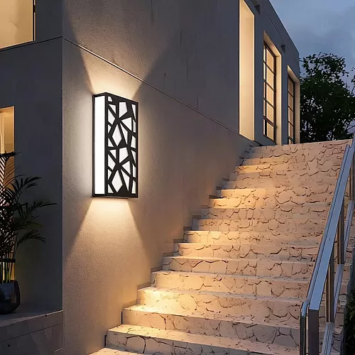 جداري مستطيل خارجي همر اسود لون الانارة اصفر 24 واط 