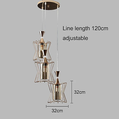  علاقي ثلاثي ذهبي E27*3L 