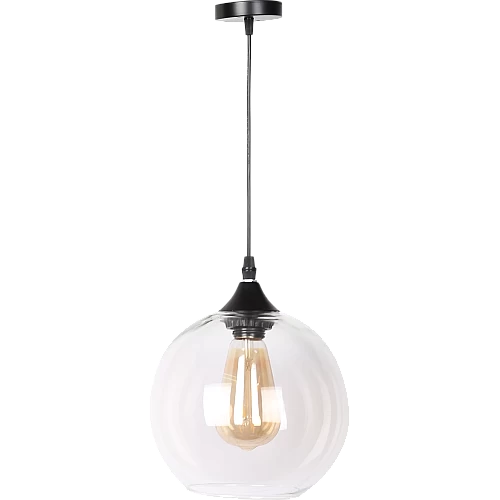  علاقي مودرن اسود مع شفاف E27*1L 