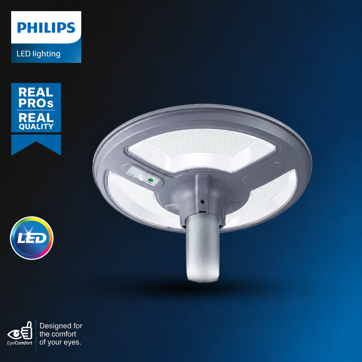  كشاف حدائق طاقة شمسية على اعمدة لون الانارة ابيض | 3000 لومن - PHILIPS فيليبس ضمان سنتين 