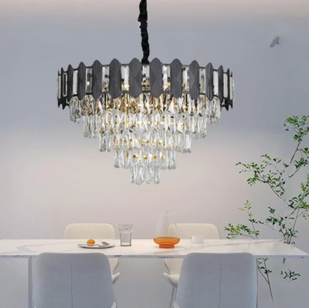  نجف اسود مع ذهبي قطر 60 سم E14*9L 