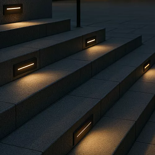  اضاءة درج ولمبة درج بإضاءة جميلة شكل اسود لون الانارة اصفر مستطيل ابعاد 210 × 60 × 60 مم 5 واط 