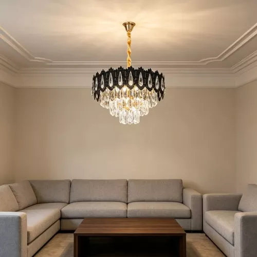  علاقي مودرن اسود+ ذهبي E14*5 