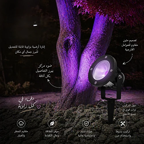   كشاف حديقة زرع غرس 10 واط بنفسجي 