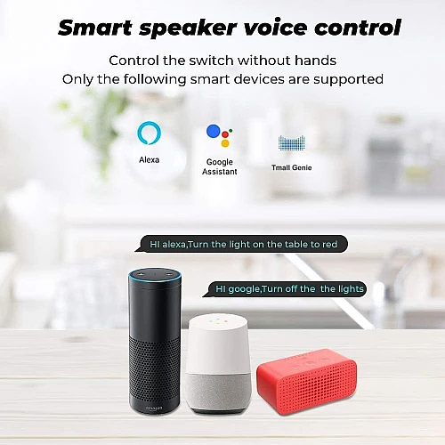  فيش ذكي ثلاثي اسود متنقل تحكم عن بعد WiFi سهل الاستخدام يعمل باللمس تحكم بالجوال متوافق مع اليكسا وجوجل هوم توفل 