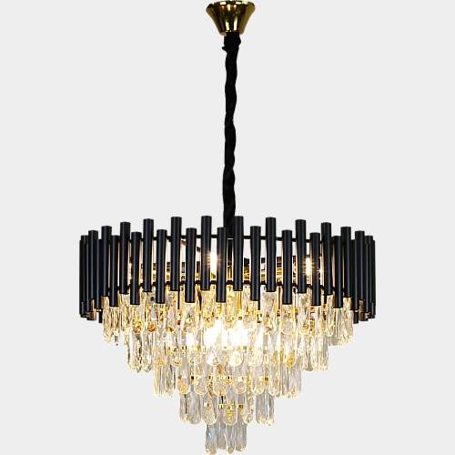  نجف مودرن اسود مع ذهبي قطر 60 سم E14*9L 