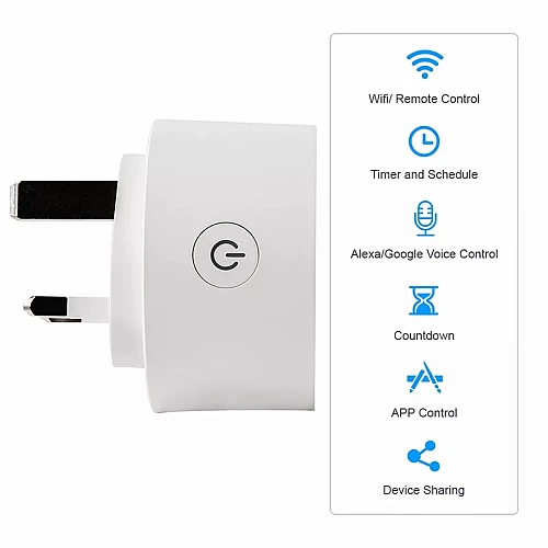  فيش ذكي ثلاثي ابيض متنقل تحكم عن بعد WiFi سهل الاستخدام يعمل باللمس تحكم بالجوال متوافق مع اليكسا وجوجل هوم توفل 