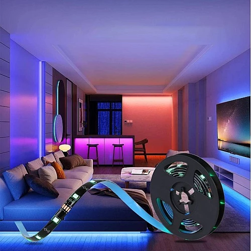  شريط إضاءة مخفية زينة ستريب لايت لاصق لون الانارة ملون RGB وتر بروف مقاوم للماء طول 2 متر 5 فولت يعمل عبر منفذ USB 