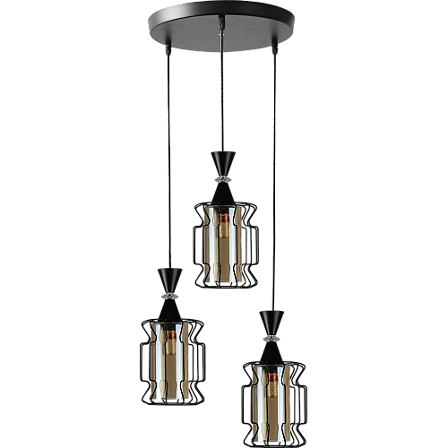  علاقي ثلاثي اسود E27*3L 