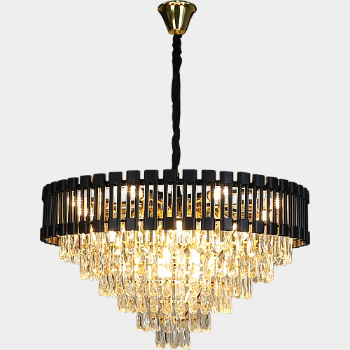  نجف مودرن اسود مع ذهبي مقاس 80 سم E14*15L 