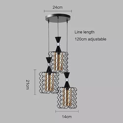  علاقي مودرن اسود E27*3 