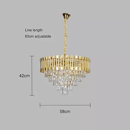  نجف مودرن ذهبي E14*9L مقاس 60 سم 