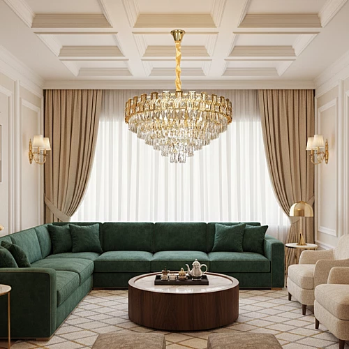  نجف مودرن ذهبي E14*15 مقاس 800 ملم 