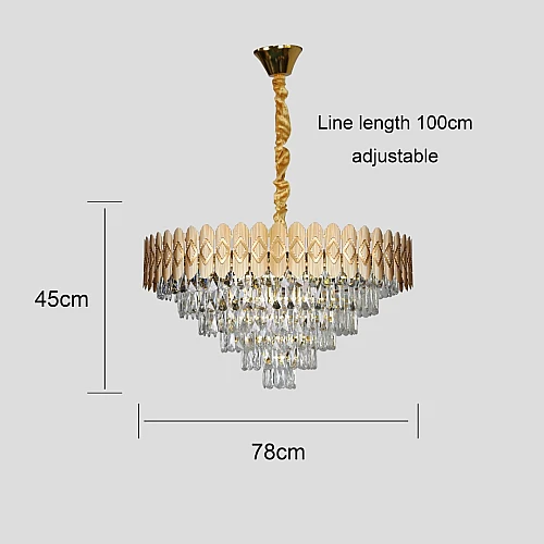  نجف مودرن ذهبي قطر 80 سم E14*15L 