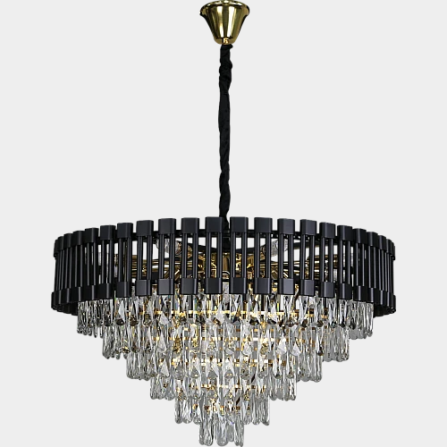  نجف مودرن اسود مع ذهبي مقاس 80 سم E14*15L 