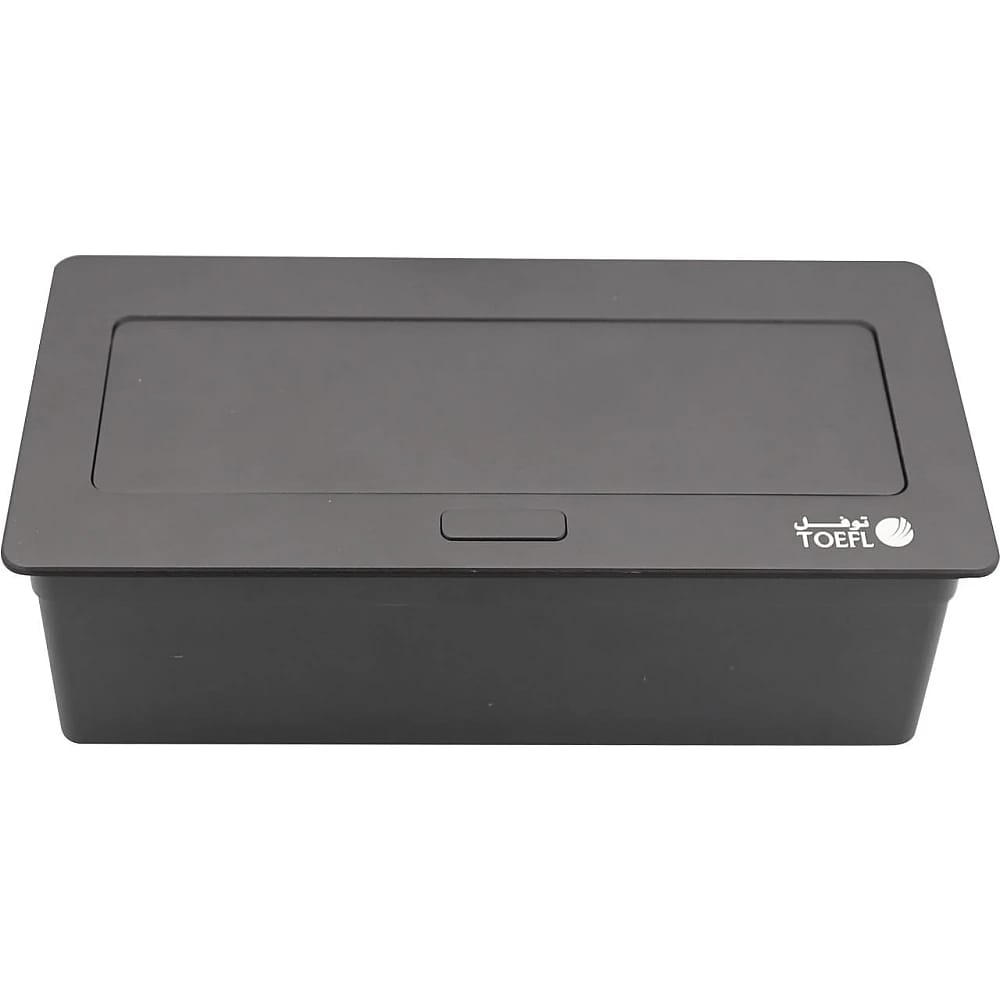  2 فيش ارضي دفن ثلاثي USB + TYPE-C لون اسود حجري توفل 
