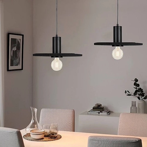  علاقي مودرن اسود E27*1L قطر 28 سم 