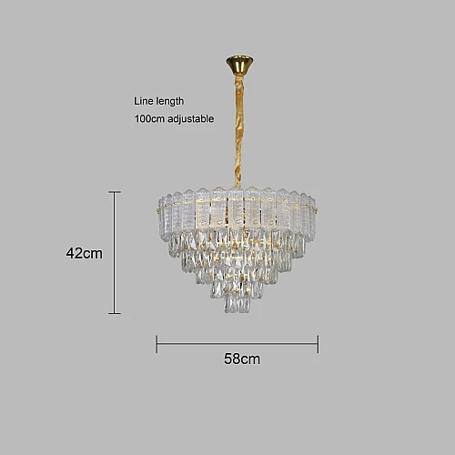  نجف مودرن ذهبي قطر 60 سم E14*9L 