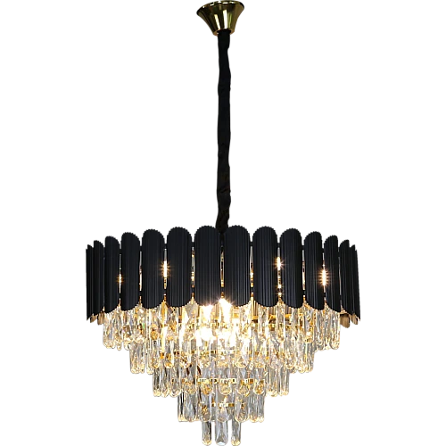  نجف مودرن اسود مع ذهبي قطر 60 سم E14*9L 