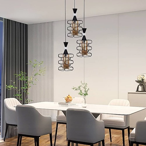  علاقي مودرن اسود E27*3 