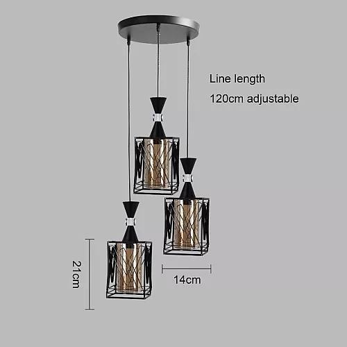  علاقي مودرن اسود E27*3 