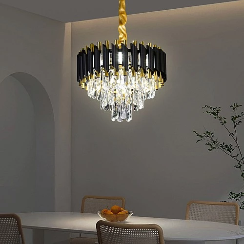  نجف اسود مع ذهبي E14 قطر 400 ملم 